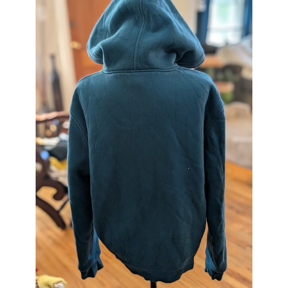 Michael Kors Womens Sherpa Lined Full Zip Hoodie Teal Blue Jacket Size L Large - Picture 10 of 14